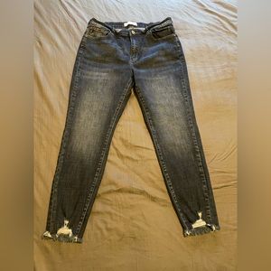 High Rise Ankle Skinny Jeans Size 1XL